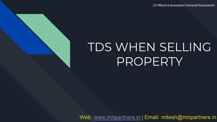 Tax Advisor view for TDS on Sale of Property