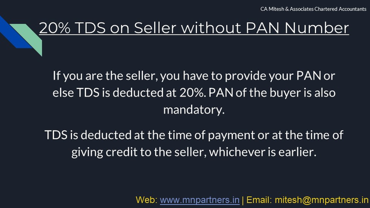 CA Tax Advisor view for TDS on Sale of Property