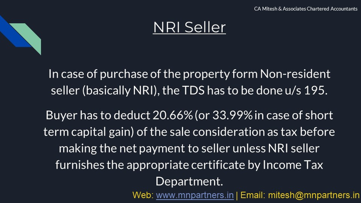 Best Tax Advisor view for TDS on Sale of Property