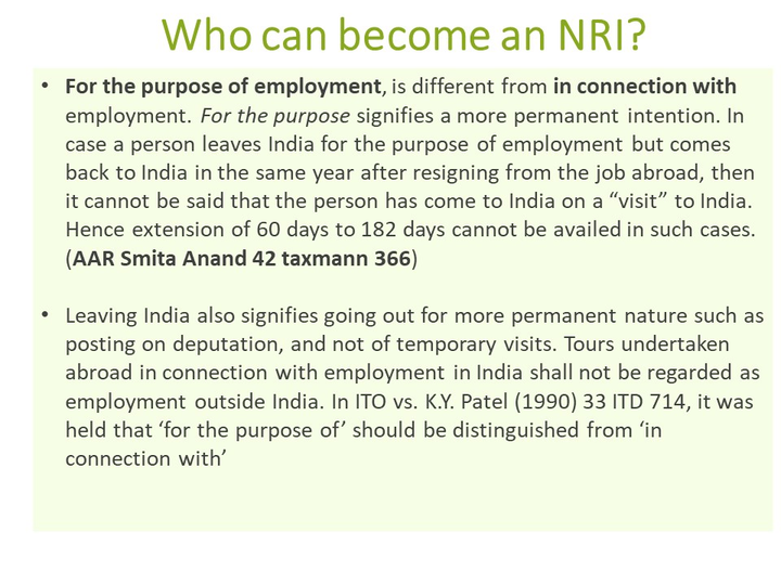 NRI and Income Tax implications | CA for NRIs in Mumbai