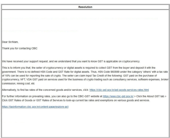 This is to inform you that the seller of cryptocurrency or digital assets is required to collect GST from the buyer and deposit it with the Government.