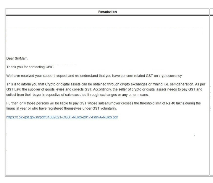 This is to inform you that Crypto or digital assets can be obtained through crypto exchanges or mining, i.e. self-generation. As per GST Law, the supplier of goods levies and collects GST.