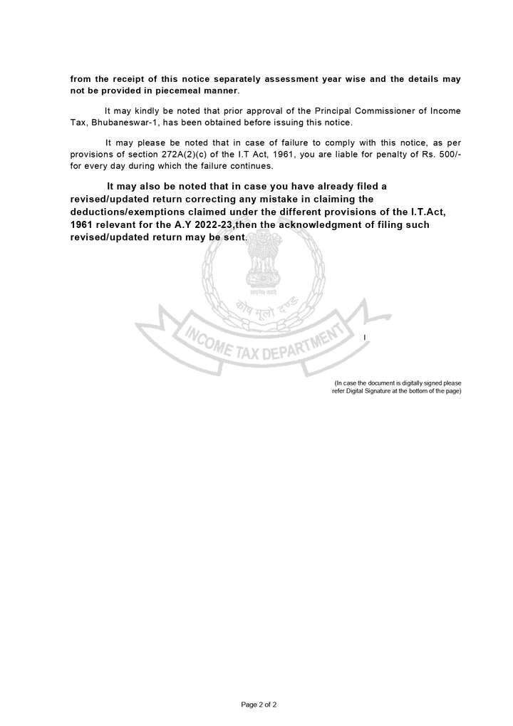 Income Tax Notice, Section 133(6), ITR verification, Form 16, Form 12BB, Chapter VI-A deductions, refund scrutiny, penalty under Section 272A
