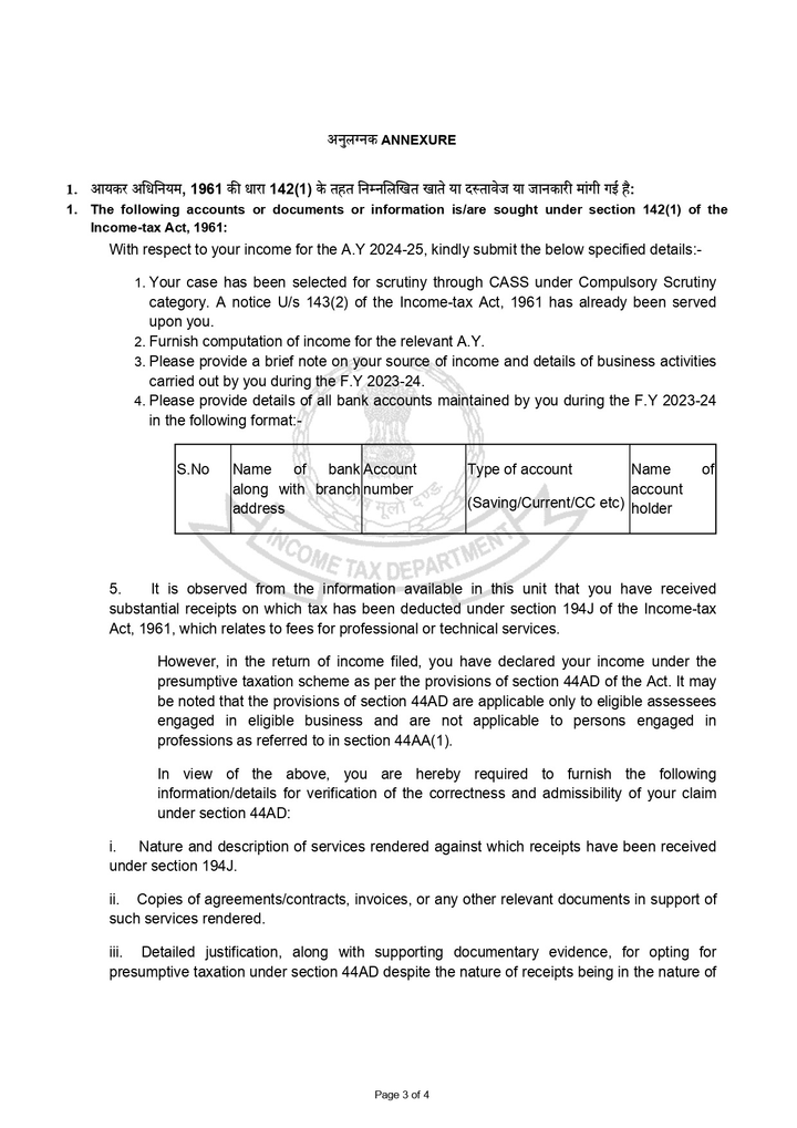 Income Tax Notice, Section 133(6), ITR verification, Form 16, Form 12BB, Chapter VI-A deductions, refund scrutiny, penalty under Section 272A