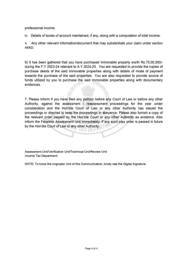 Income Tax Notice, Section 133(6), ITR verification, Form 16, Form 12BB, Chapter VI-A deductions, refund scrutiny, penalty under Section 272A